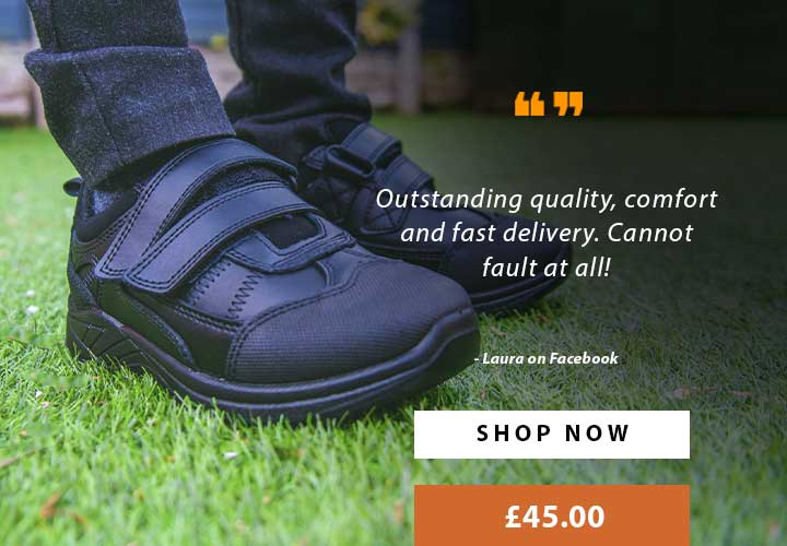 boys trainer style school shoes